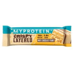 MyProtein Crispy Layered Bar, 58 g Příchuť: Bílá čokoláda/Arašídy