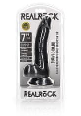 Shots Toys RealRock Curved Realistic Dildo Balls Suction Cup 7"