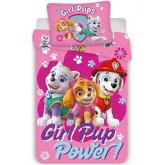 BrandMac Povlečení do dětské postýlky Tlapková patrola - Girl Pup Power!