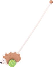 Bigjigs Toys Dřevěný jezdící ježek HEDGEHOG hnědý