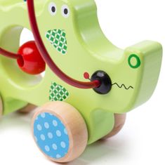 Bigjigs Toys Motorický labyrint na kolečkách CROCODILE zelený