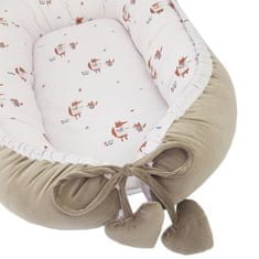 EKO Hnízdo pro miminko bavlněné velvet Fox 90x60cm