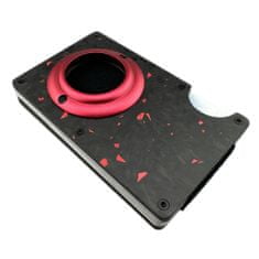 Daklos DAKLOS Carbon RFID karbonová mini peněženka pro AirTag s klipem černočervená