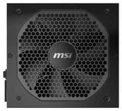 MSI zdroj MPG A650GF/ 650W/ ATX/ akt. PFC/ 10 let celková záruka/ 140mm ventilátor/ modulární kabeláž/ 80PLUS Gold