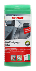 Sonax Čisticí ubrousky na interiér auta, vlhčené, 20 x 18 cm, sada 10 kusů - Sonax