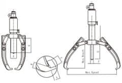 Genborx Dvou- nebo tříramenný hydraulický stahovák HHL-20F, síla 20 t
