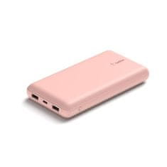 Belkin BOOST CHARGE USB-C PowerBanka, 20000mAh, 15W, růžová
