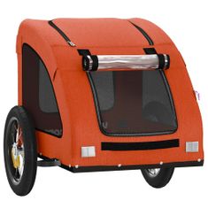 Greatstore Vozík za kolo pro psa oranžový oxfordská tkanina a železo