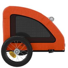 Greatstore Vozík za kolo pro psa oranžový oxfordská tkanina a železo