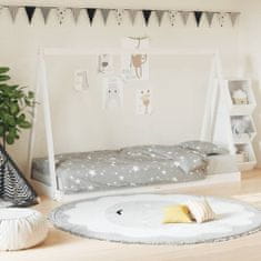 Greatstore Dětská postel bílá 80 x 200 cm masivní borové dřevo