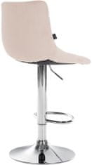 Sortland Barové židle Jerry - 2 ks - samet | chrom/béžová