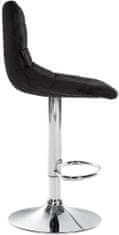 Sortland Barové židle Jerry - 2 ks - samet | chrom/černá