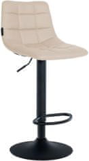 Sortland Barové židle Jerry - 2 ks - umělá kůže | černá/krémová