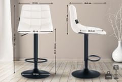 Sortland Barové židle Jerry - 2 ks - umělá kůže | černá/bílá