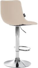 Sortland Barové židle Jerry - 2 ks - umělá kůže | chrom/krémová