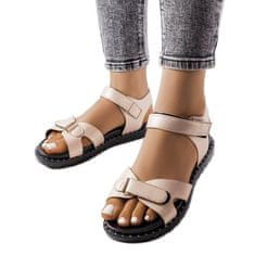 Béžové třpytivé sandály velikost 39