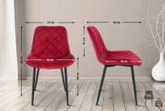 Sortland Jídelní židle Springs - 4 ks | červené