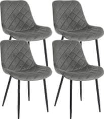 Sortland Jídelní židle Springs - 4 ks | šedé
