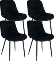 Sortland Jídelní židle Springs - 4 ks | černé