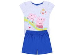sarcia.eu Modro-šedé dívčí pyžamo Peppa Pig s krátkým rukávem 2 let 92 cm