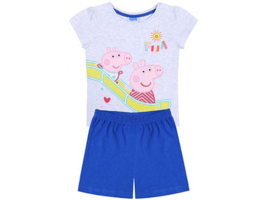 sarcia.eu Modro-šedé dívčí pyžamo Peppa Pig s krátkým rukávem