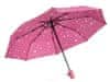 25011 Skládací deštník s kapkami 95 cm růžová