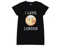 sarcia.eu Černé tričko s emotikonem I Love London 9-10 let 140 cm