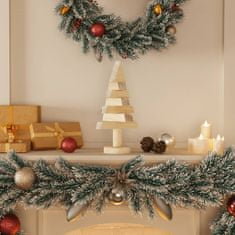 Vidaxl Dřevěný vánoční stromky na ozdoby 2 ks 30 cm masivní borovice