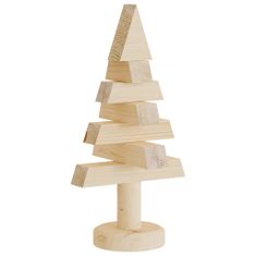 Vidaxl Dřevěný vánoční stromky na ozdoby 2 ks 30 cm masivní borovice