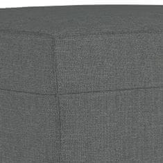Vidaxl 3dílná sedací souprava s polštáři tmavě šedá textil