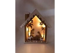 AUR Dřevěný svítící domeček - betlém (30cm)