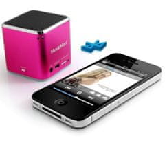 Technaxx přenosný Bluetooth reproduktor Mini MusicMan, baterie 600 mAh, růžový (BTX2)