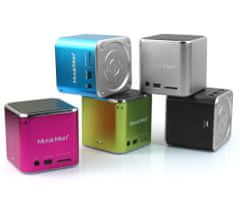 Technaxx přenosný Bluetooth reproduktor Mini MusicMan, baterie 600 mAh, růžový (BTX2)