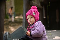 Little Angel Čepice pletená zavazovací copánky LA Outlast - růžová 3 | 42-44 cm
