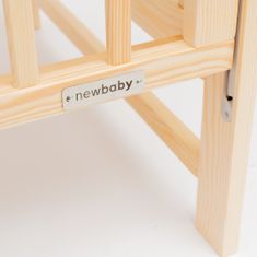 NEW BABY Dětská postýlka BASIC se stahovací bočnicí přírodní
