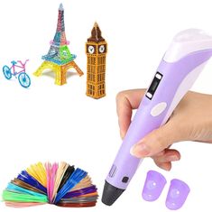 TopKing 3D pero s LCD displejem MODRÉ (žluté/fialové/růžové) + náplně