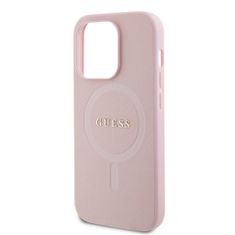 Guess  PU Saffiano MagSafe Zadní Kryt pro iPhone 15 Pro Pink