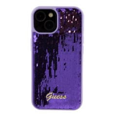 Guess  Sequin Script Logo Zadní Kryt pro iPhone 15 Purple