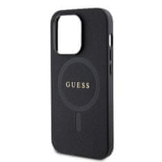 Guess  PU Saffiano MagSafe Zadní Kryt pro iPhone 15 Pro Black
