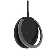 FIXED Bezdrátová nabíječka MagPad s podporou uchycení MagSafe a stojánkem, 15W, černá