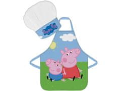 BrandMac Dětská zástěra s čepicí Peppa Pig a George