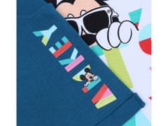 sarcia.eu Bílý a tyrkysový chlapecký set: Tričko Mickey Mouse + kraťasy 7 let 122 cm