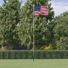 Vidaxl Vlajka USA a stožár 6,23 m hliník