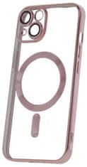 CPA C.P.A. silikonové TPU pouzdro Mag Color Chrome pro iPhone 14, růžovo-zlatá