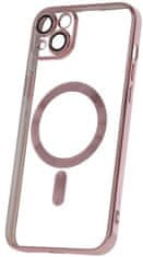 CPA C.P.A. silikonové TPU pouzdro Mag Color Chrome pro iPhone 14 Plus, růžovo-zlatá