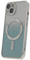 CPA C.P.A. silikonové TPU pouzdro Mag Glitter Chrome pro iPhone 14 Pro Max, stříbrná