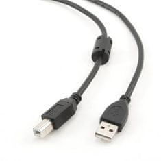 C-Tech GEMBIRD Kabel USB A-B 1,8m 2.0 HQ s ferritovým jádrem