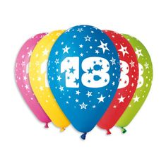 Gemar OB balónky GS110 "18" (5ks)