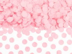PartyDeco Konfety - papírová kolečka baby růžová 15g