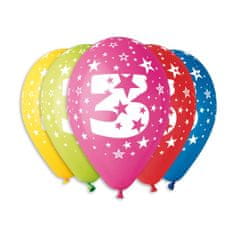 Gemar OB balónky GS110 "3" (5ks)